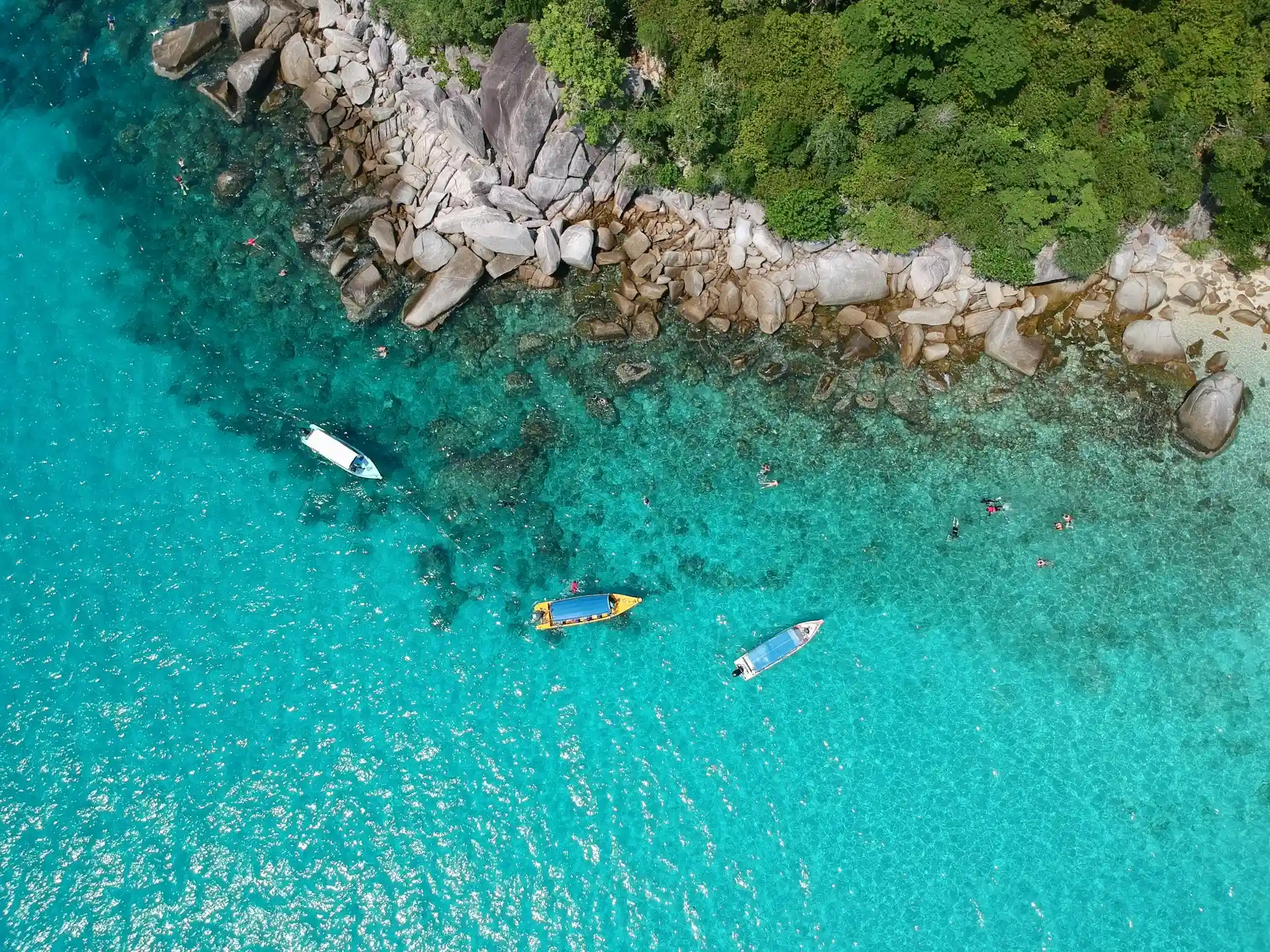 Aerial view of Perhentian Islands