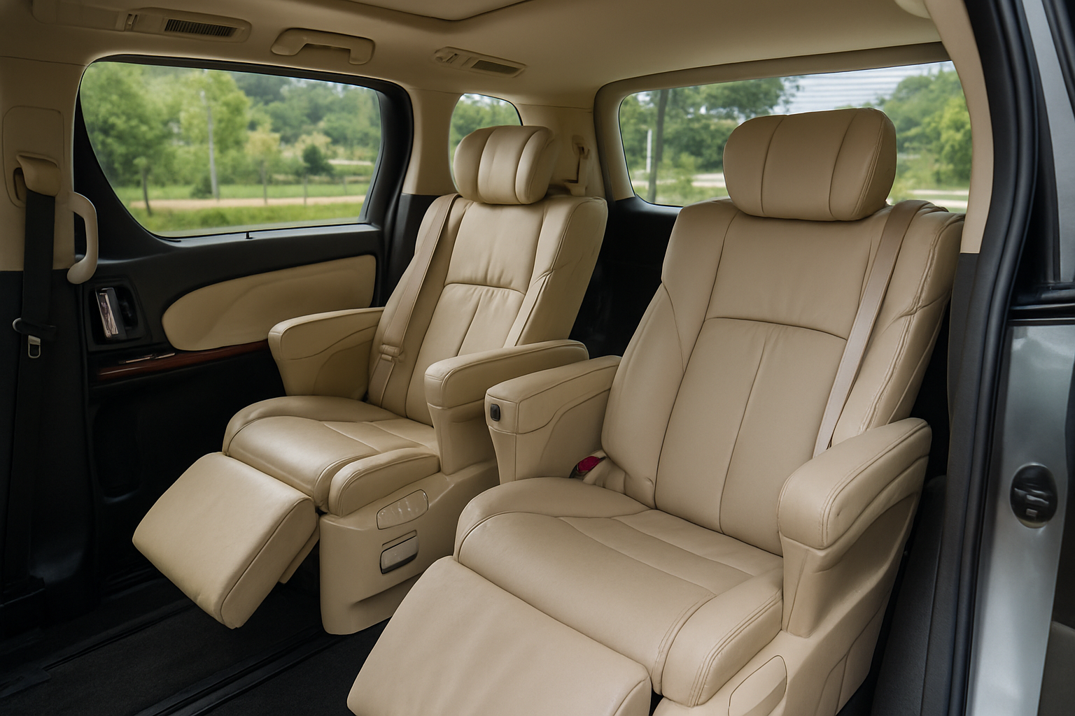 Toyota Alphard luxury interior rear captain seats Malaysia road trip