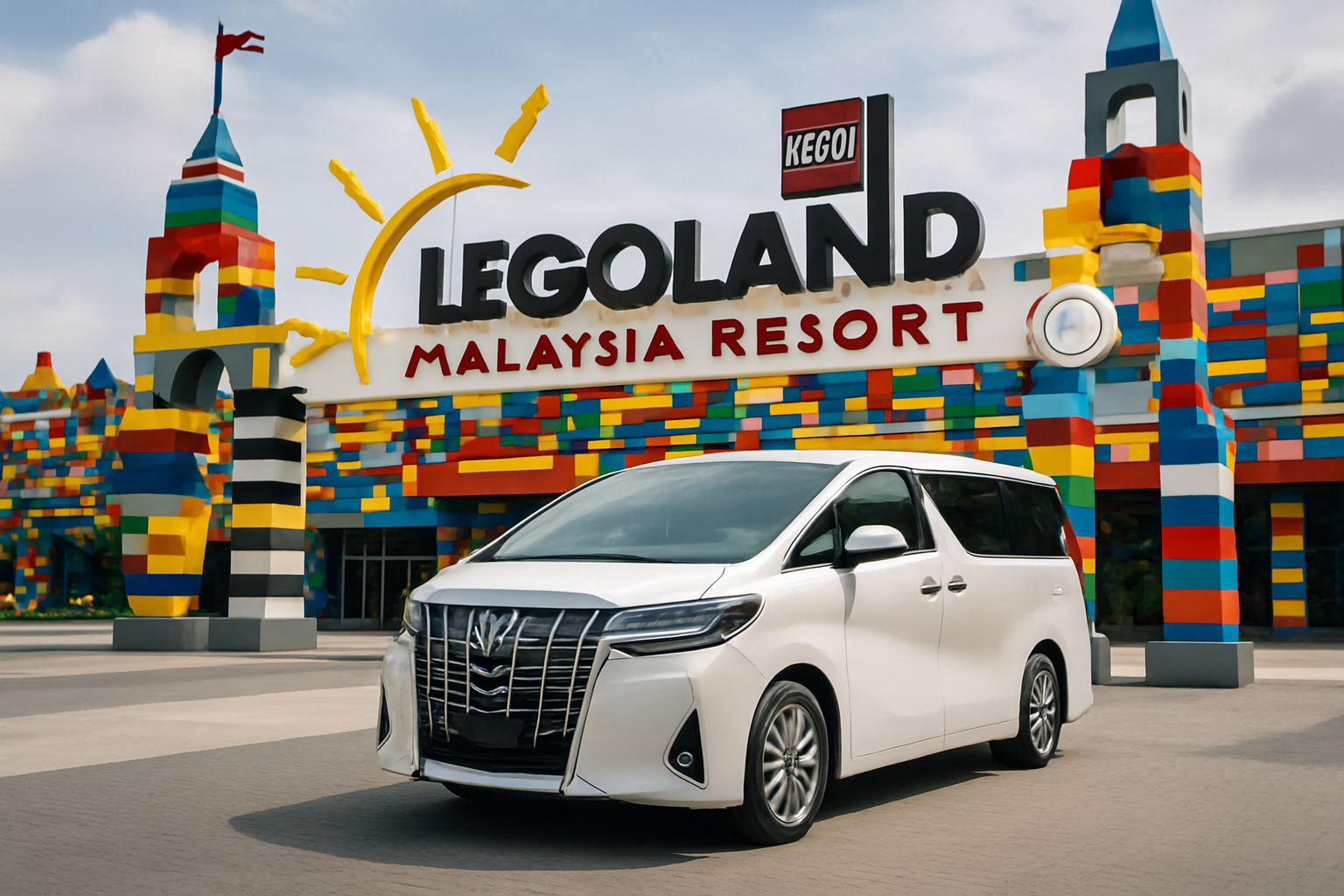 Legoland Malaysia Resort exterior entrance colourful LEGO brick facade Medini Iskandar Puteri Johor