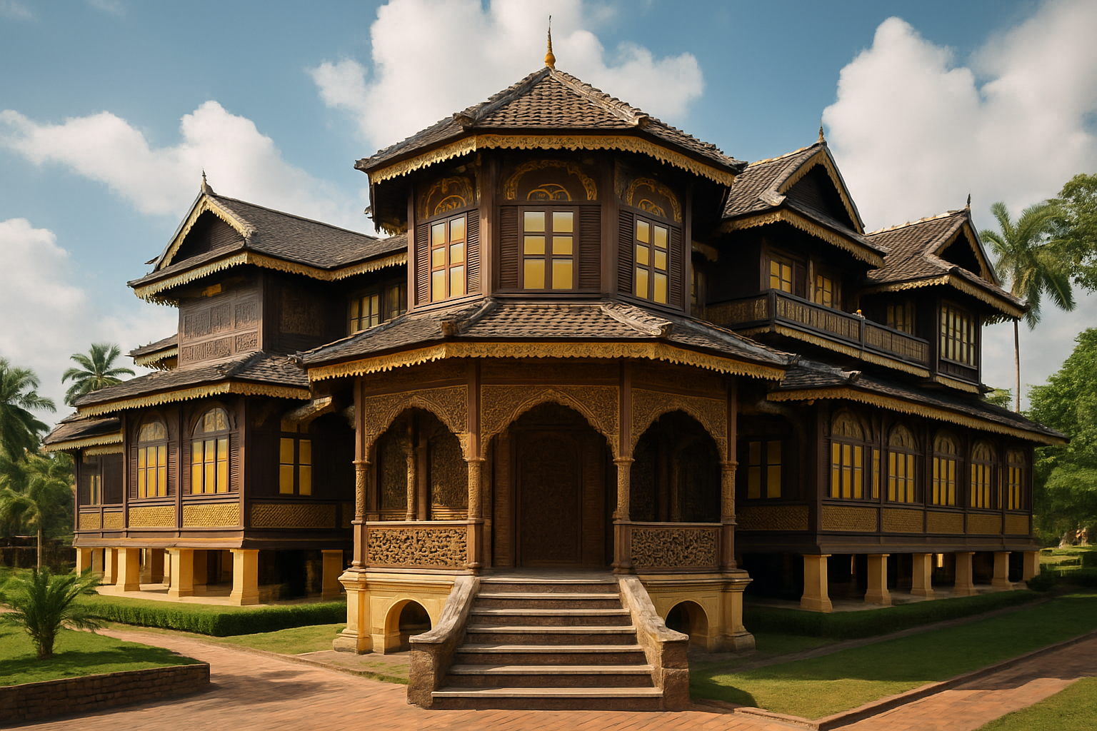 Istana Jahar royal palace museum Kota Bharu Kelantan traditional Malay timber architecture carved facade