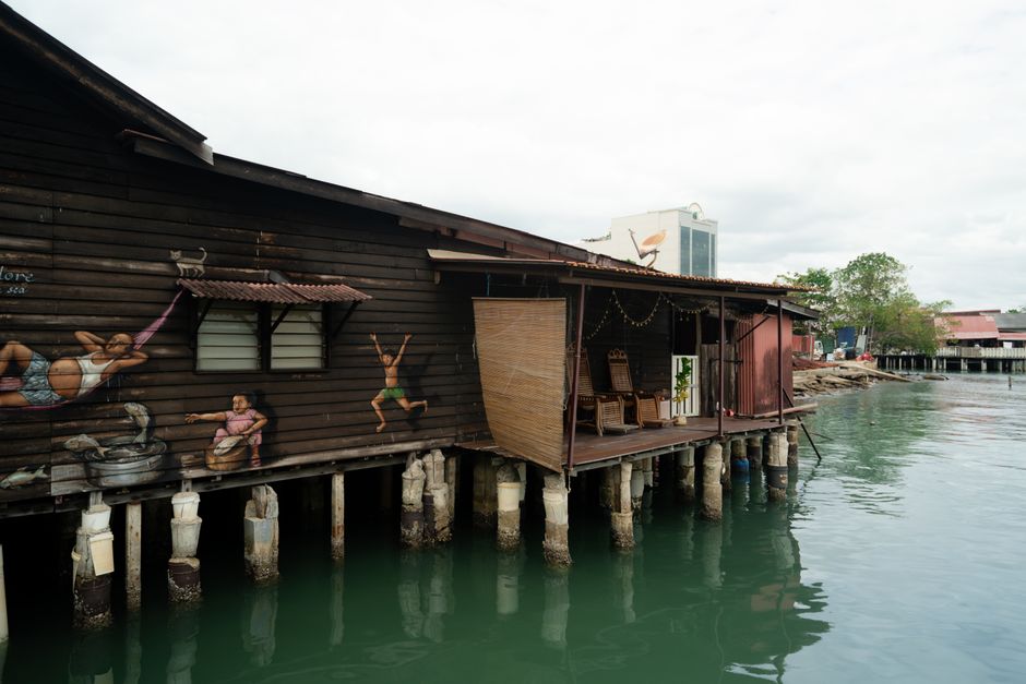 George Town Penang UNESCO heritage street art murals Armenian Street colourful shophouses