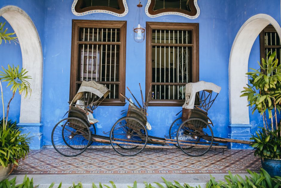 Balik Pulau Penang traditional Peranakan shophouses durian stalls quiet street