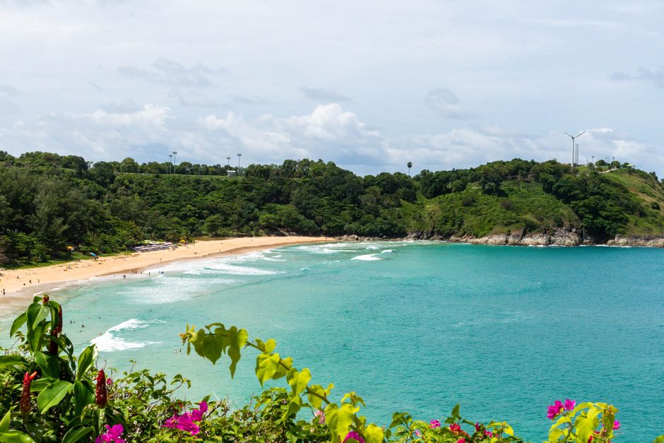 Phuket scenic coastal road winding cliffside turquoise sea Thailand
