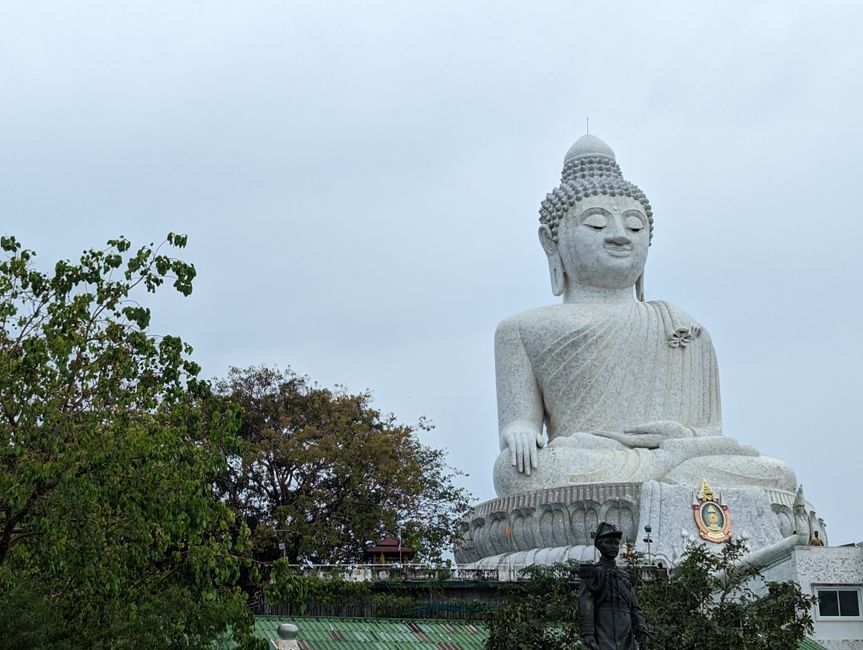 Big Buddha Phuket hilltop panoramic view Chalong Bay Thailand