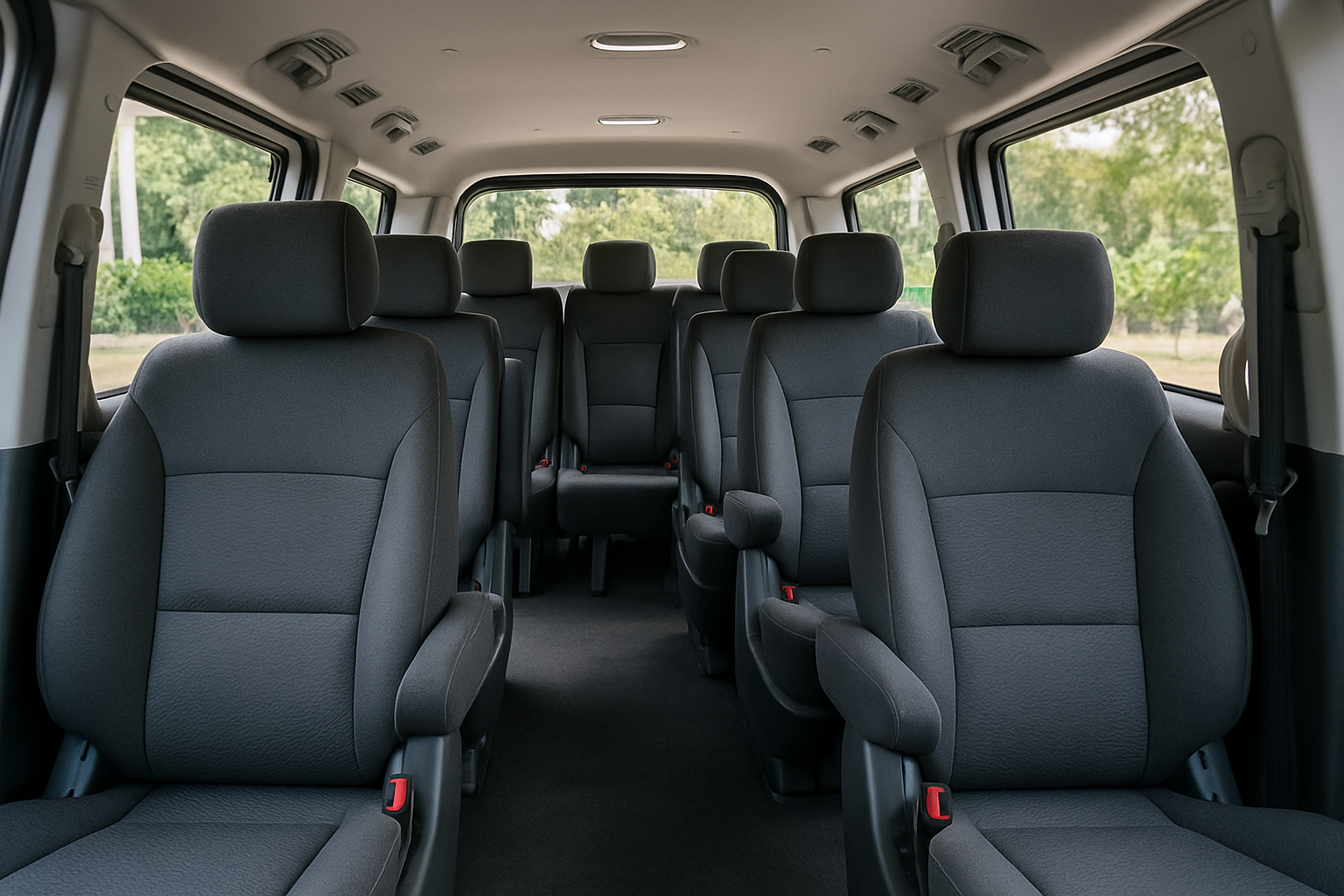 Hyundai Starex passenger van interior Malaysia rows of seats people carrier